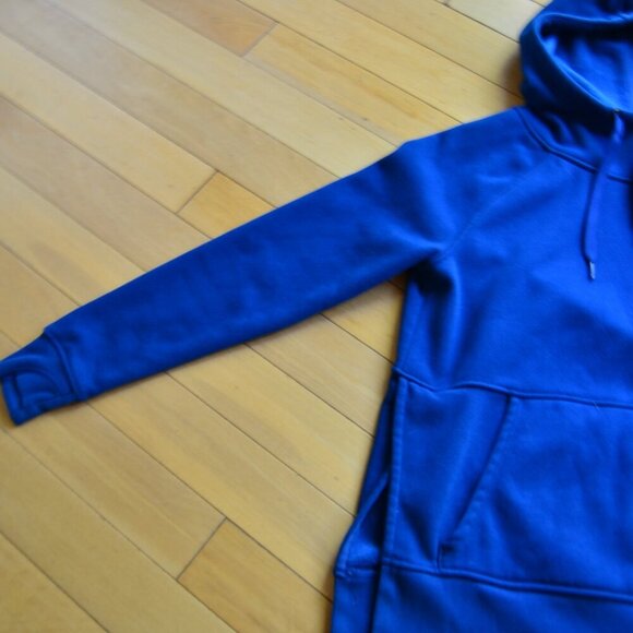Athleta Hoodie Womens XS Blue Sweatshirt Pocket Side Slits Activewear - Picture 4 of 12